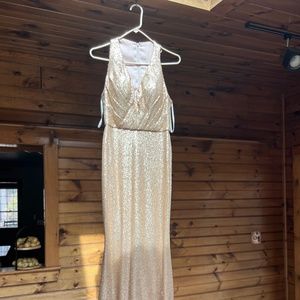 Gold sequin dress